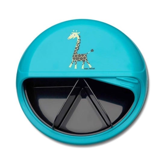 Carl Oscar Small SnackDISC™ 5 komorowy obrotowy pojemnik na przekąski Turquoise - Giraffe Inna marka