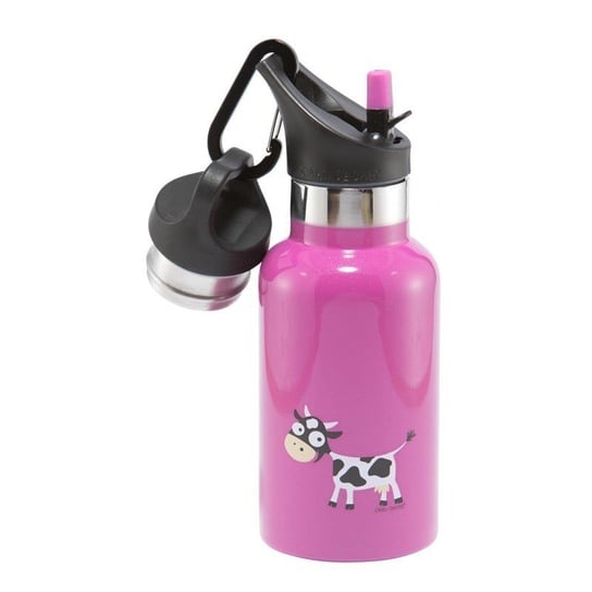 Carl Oscar TEMP Bottle - Butelka termiczna ze słomką ze szlachetnej stali nierdzewnej Purple - Cow Inna marka