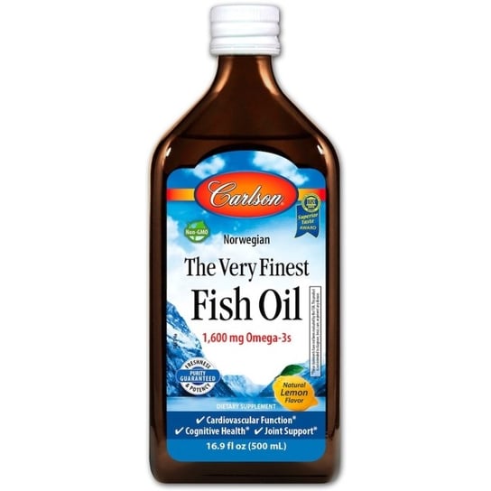 Carlson Labs The Very Finest Fish Oil 500 ml o smaku cytrynowym Carlson Labs