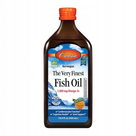 Carlson Labs The Very Finest Fish Oil 500 ml O Smaku Pomarańczowym Carlson Labs