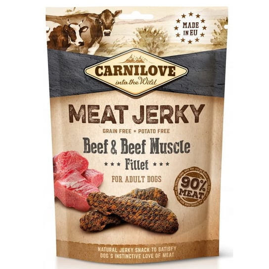 Carnilove Dog Jerky wołowina i filet wołowy Beef & Beef Muscle Fillet 100g Carnilove