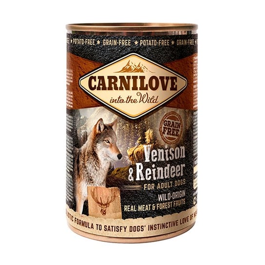 Carnilove Dog Wild Meat Venison & Reindeer Adult - dzik i renifer puszka 400g Carnilove