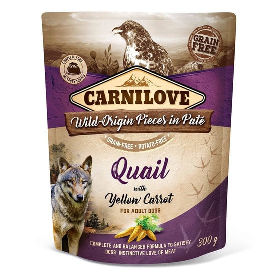 Carnilove Quail with Yellow Carrot 300g karma mokra dla psa Carnilove