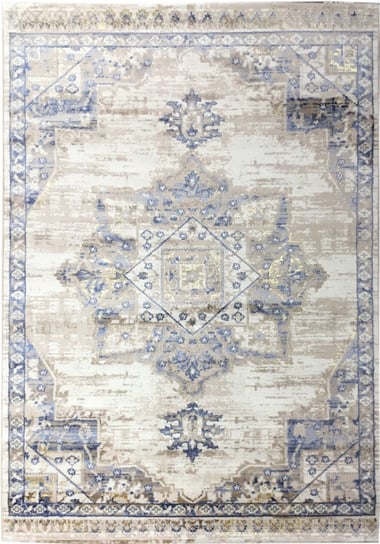 CARPETPOL, Dywan orientalny perski vintage krem niebieski ornament G538M WHITE/DARK BLUE ASTHANE (0.80*1.50) CARPETPOL