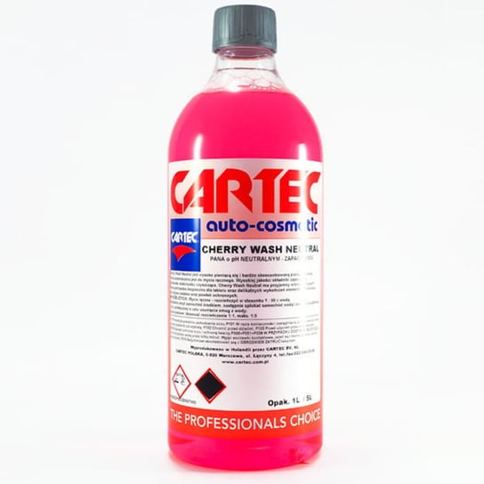 Cartec Cherry Wash pH Neutral 1 l - piana aktywna/szampon o wiśniowym zapachu Cartec