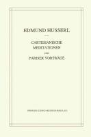 Cartesianische Meditationen und Pariser Vortrage Husserl Edmund, Strasser Stephan