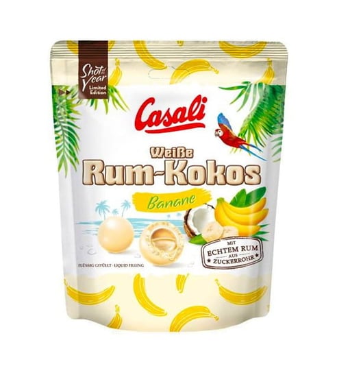 Casali Draże rum-kokos-banan z płynnym nadzieniem 175g Casali