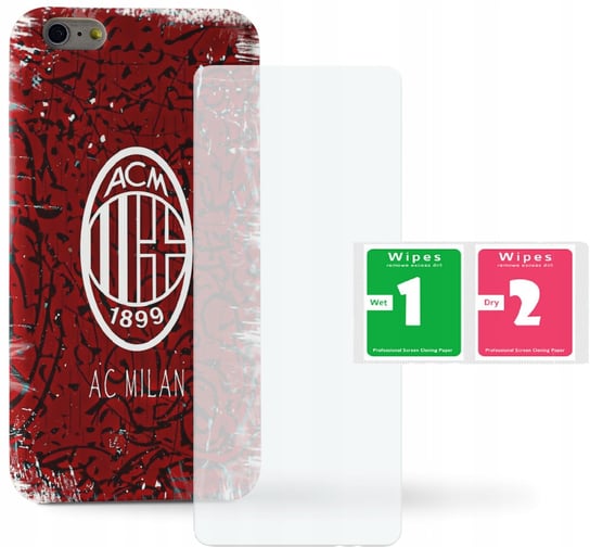 Case Etui do Samsung A22 4G -AC MILAN- PIŁKA+SZKŁO P065 Inna marka