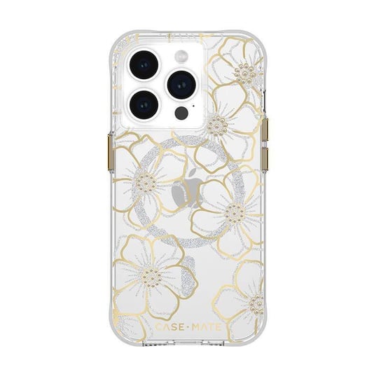 Case-Mate Floral Gems MagSafe - Etui iPhone 15 Pro (Gold) Case-mate
