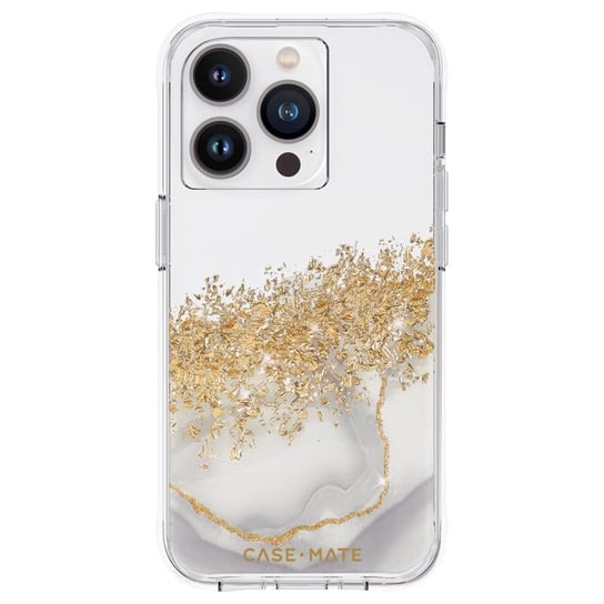 Case-Mate Karat - Etui iPhone 14 Pro zdobione złotem (Marble) Inne