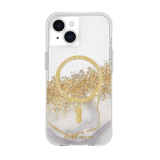 Case-Mate Karat MagSafe - Etui iPhone 15 zdobione złotem (Marble) Case-mate