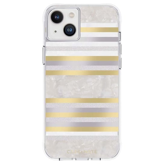 Case-Mate Pearl Stripes MagSafe - Etui iPhone 14 Plus zdobione masą perłową (Pearl Stripes) Case-mate
