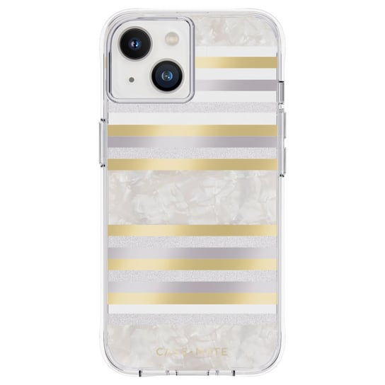 Case-Mate Pearl Stripes MagSafe - Etui iPhone 14 zdobione masą perłową (Pearl Stripes) Case-mate