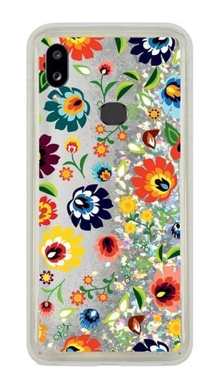 CaseGadget ETUI LIQUID FOLKLOR 1 SAMSUNG GALAXY A10S SREBRNY CaseGadget