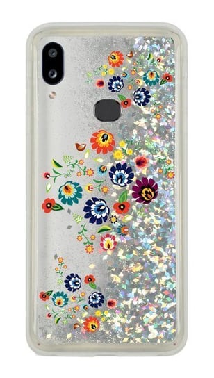 CaseGadget ETUI LIQUID FOLKLOR 2 SAMSUNG GALAXY A10S SREBRNY CaseGadget