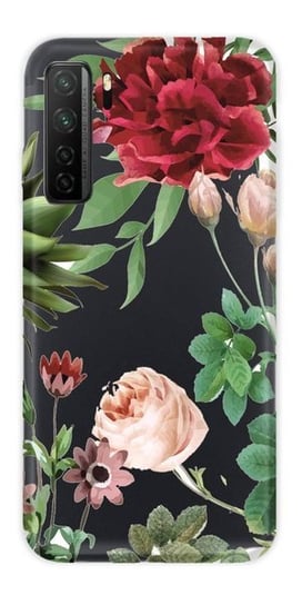 CaseGadget ETUI NADRUK CZERWONA RÓŻA I LIŚCIE HUAWEI P SMART Z CaseGadget