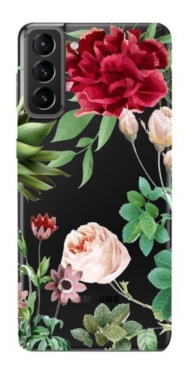 CaseGadget ETUI NADRUK CZERWONA RÓŻA I LIŚCIE SAMSUNG GALAXY S21 PLUS CaseGadget