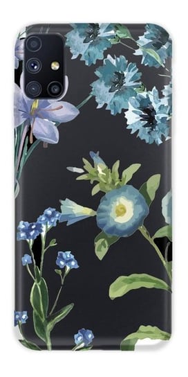 CaseGadget ETUI NADRUK NIEBIESKIE KWIATY SAMSUNG GALAXY M51 CaseGadget