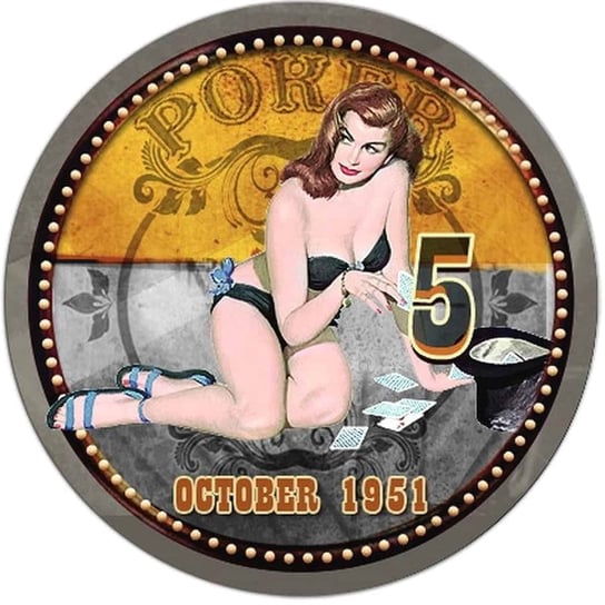 Cash Game, żeton pokerowy, October 1951, nominał 50 Inna marka