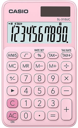 Casio, Kalkulator kieszonkowy, różowy pastelowy, SL-310UC-PK-S Casio
