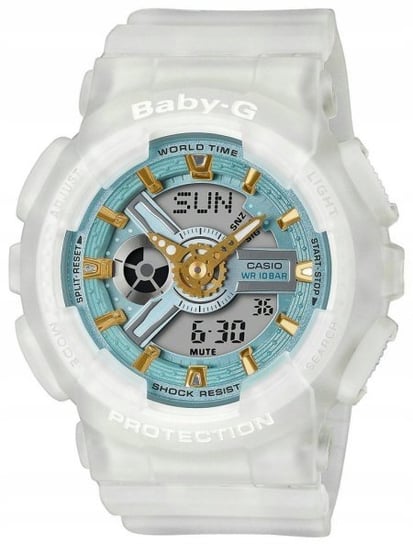 Casio, Zegarek damski, BABY-G, BA-110SC-7AER, biały Casio