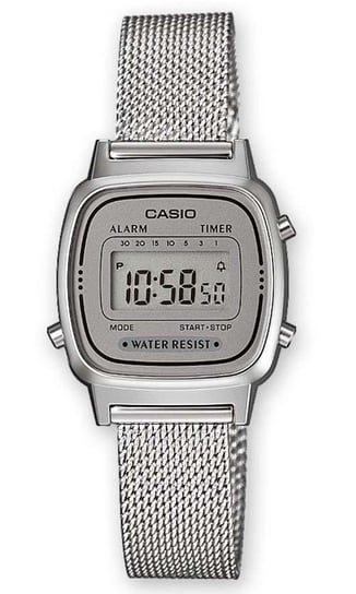 Casio, Zegarek damski LA670WEM-7EF, srebrny Casio