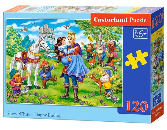 Castor, puzzle Królewna Śnieżka- szczęśliwe zakończenie Castorland