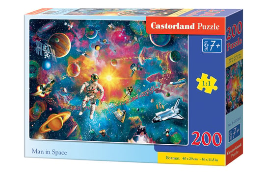 Castor, Puzzle Spacer w Kosmosie B-222261, 200 el. Castorland