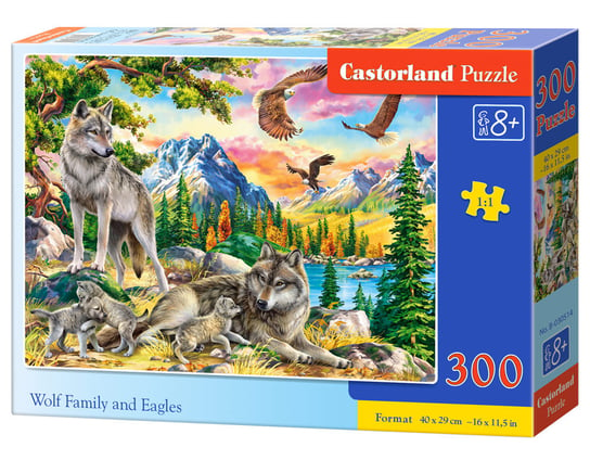 CASTOR, Puzzle Wolf Family And Eagles, 300 el. Castorland