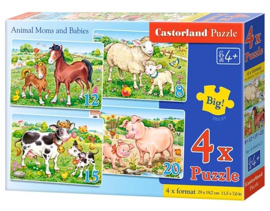 Castorland, puzzle, Animal Moms and Babies, 8/12/15/20 el. Castorland