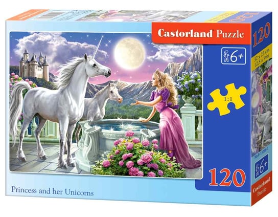 Castorland, puzzle, Disney, Princess and her Unicorns, 120 el. Castorland