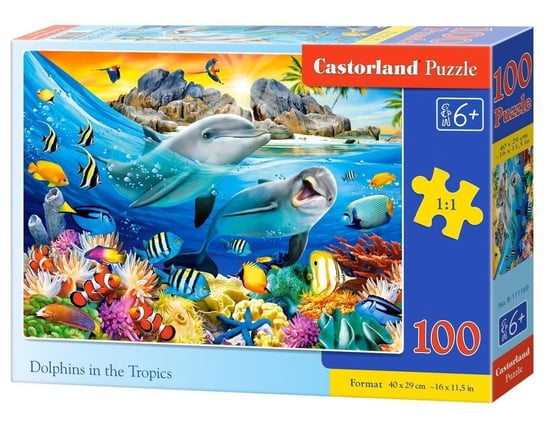 Castorland, puzzle, Dolphins in the Tropics, 100 el. Castorland