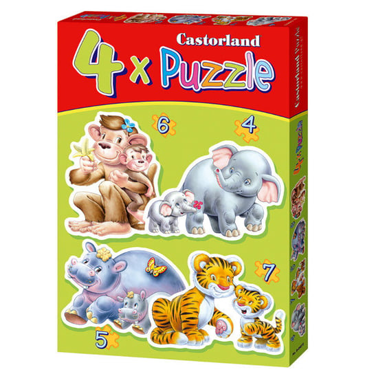 Castorland, puzzle, Dzieci dżungli, 4/5/6/7 el. Castorland