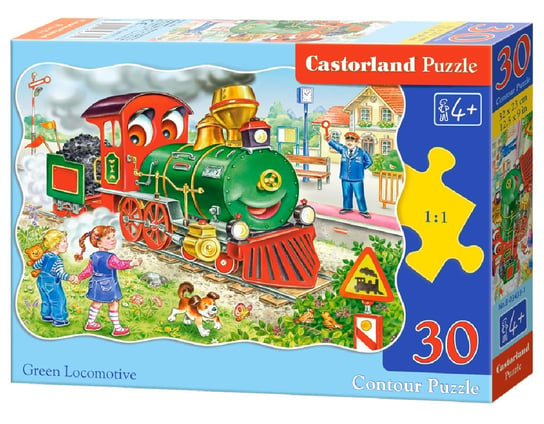Castorland, puzzle, Green Locomotive, 30 el. Castorland