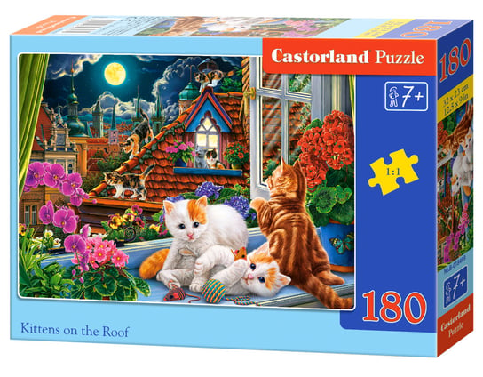 Castorland, puzzle, Kittens on the Roof, 180 el. Castorland