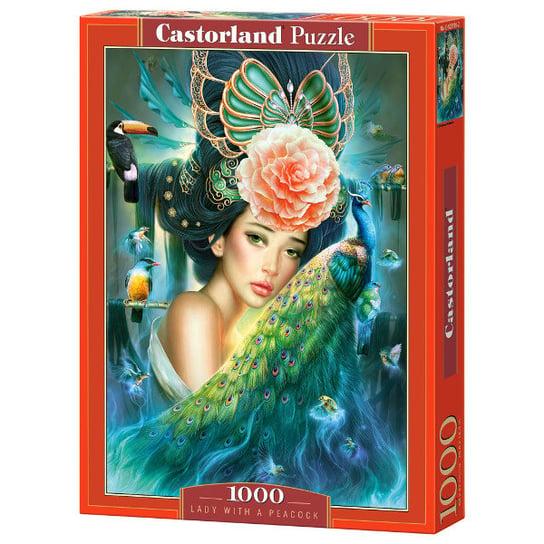 Castorland, puzzle, Kobieta i Paw, 1000 el. Castorland