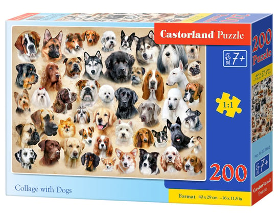 Castorland, puzzle, Kolaż z psami, 200 el. Castorland