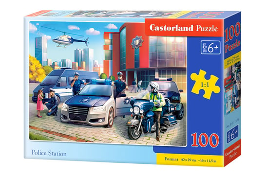 Castorland, puzzle, komisariat policj, 100 el. Castorland
