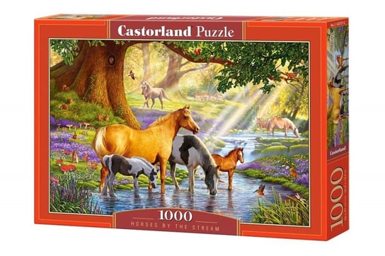 Castorland, puzzle, Konie nad strumykiem, 1000 el. Castorland