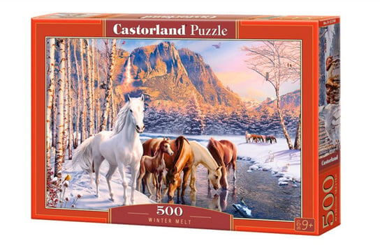 Castorland, puzzle, konie zimowy krajobraz klasyczna układanka, 500 el. Castorland