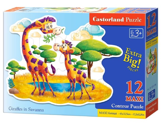 Castorland, puzzle, konturowe Giraffes in Savanna, 12 el. Castorland