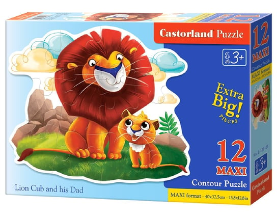 Castorland, puzzle, konturowe Lion Cub and his dad, 12 el. Castorland