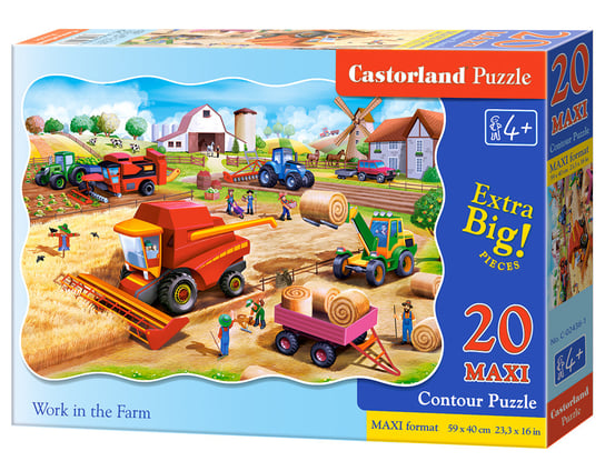 Castorland, puzzle, konturowe Work in the Farm, 20 el. Castorland
