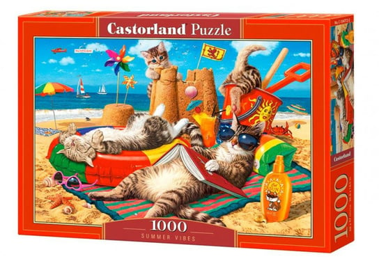 Castorland, puzzle, Koty na wakacjach, 1000 el. Castorland
