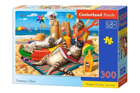 Castorland, puzzle, Koty na wakacjach, 300 el. Castorland
