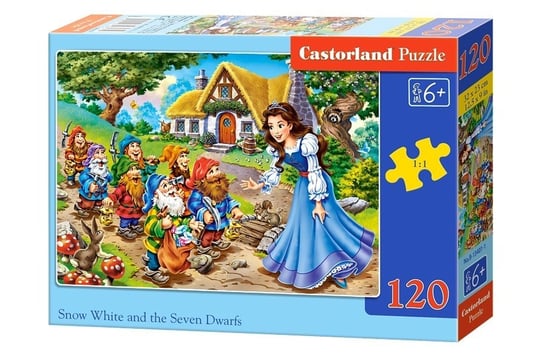 Castorland, puzzle, Królewna Śnieżka i 7 Krasnoludków, 120 el. Castorland