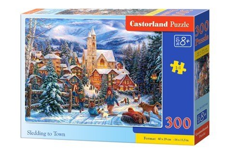 Castorland, puzzle, Na sankach do miasta, 300 el. Castorland