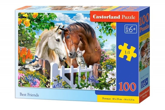 Castorland, puzzle, Najlepszy przyjaciel konie, 100 el. Castorland