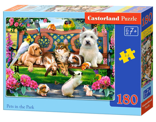 Castorland, puzzle, pets in the park klasyczne Castorland, puzzle, dziecięce, 180 el. Castorland