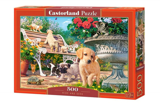 Castorland, puzzle, Pieski zabawa w chowanego, 500 el. Castorland